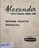 ALEXANDER -George Alexander GHA Triple Twelve Spare Part Manual-Triple Twelve Power Saw-01